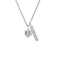 thumbnail image 2 of Delight Jewelry Silvertone Chinese Symbol Love Square Spinner Silvertone Forever Bar Charm Necklace, 23", 2 of 4