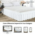 thumbnail image 5 of CCNY 24" Inch Drop Wrap Around Bed Skirt Alaskan King Size 100% Microfiber Made White Color, 5 of 6