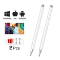thumbnail image 1 of Universal Touch Screen Pen For iPhone Accessorie For Apple Haiwei Samsung Stylus For iPad Magnetic Tilt Sensitive 2pcs-2 in 1-White, 1 of 6