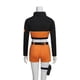 thumbnail image 4 of Anime Style Ninja Women's Cosplay Costume Orange & Black Outfit with Shorts, Perfect for Cosplay & Themed Events 26s, 4 of 4