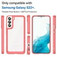 thumbnail image 3 of Dteck Galaxy S22 Plus Case Clear, Shockproof Bumper Protective Cell Phone Back Cover for Samsung S22+ 5G Transparent TPU and Rubber 4 Corners Slim Fit Flexible Skin for Men Women, Red, 3 of 9