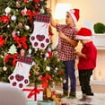 thumbnail image 7 of CuiLiyq Christmas Stockings, Hanging Cat Dog Stockings Christmas with Large Paw for Christmas Tree Decorations, Cute Pet Plaid Xmas Stockings for Dogs Cats (Red), 7 of 7