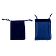 thumbnail image 5 of 50 pc Rectangle Velvet Pouches Gift Bags Dark Blue 9x7cmDIY, 5 of 7