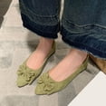 thumbnail image 6 of Dpityserensio Flats Shoes for Women Pointed Toe Candy Color Work Shoes Solid Color Flower Ballet Flats Comfortable Knit Dressy Flats, 6 of 6