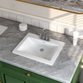 thumbnail image 4 of DeerValley DV-1DS0122 21" x 18" White Rectangle Vitreous China Drop In Bathroom Sink With Overflow, 4 of 13