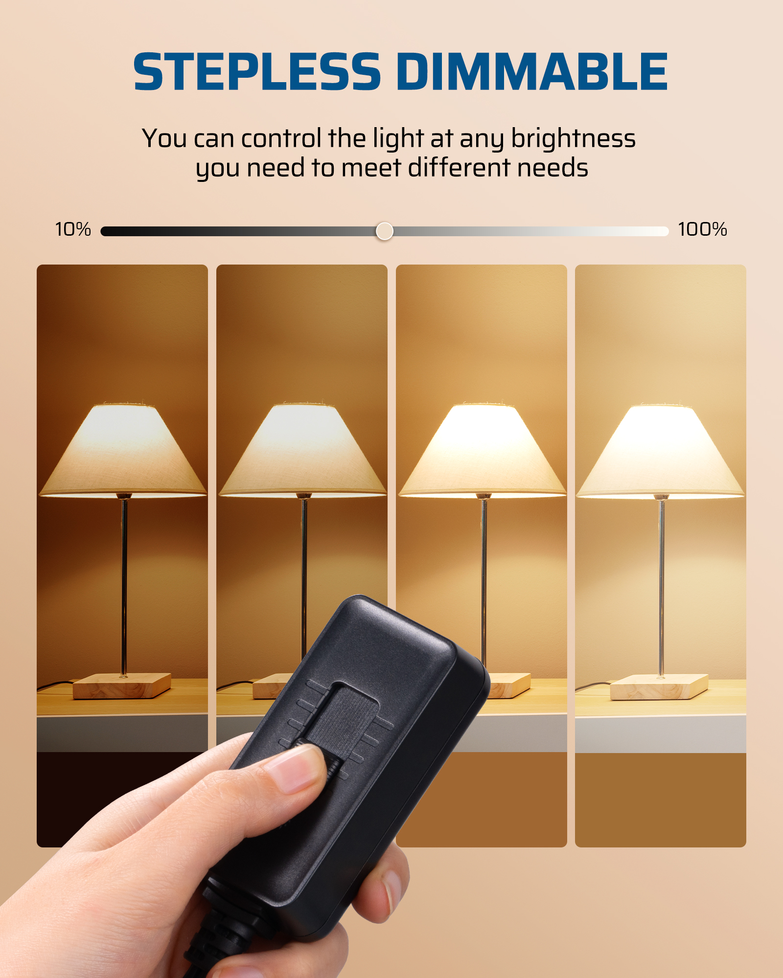 Dewenwils Plug-In Dimmer Switch with 4.9 Ft Cord photo 3