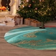 thumbnail image 2 of Cauagu 30" Christmas Tree Skirt Green And Gold Marble Pattern Christmas Tree Decorations Tree Mat for Xmas Decorations Occasion Holiday Home Decor -30", 2 of 7