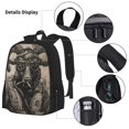 thumbnail image 3 of Pofeuu Vintage Ram Pilot Print Backpack Travel Backpacks With Lunch Bag Pencil Bag Set 3 pcs Set Cartoon Backpack, 3 of 7