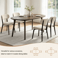 thumbnail image 5 of 63.2'' Dining Table Set,Modern Kitchen Table with 4 Upholstered Chairs,5 Piece Table Set for Dining Room,Apartment, 5 of 6