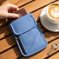 thumbnail image 4 of Travel Pouch, Rfid Passport Holder for Travel, Travel Document Organizer, Rfid Blocking Wallet, Light Blue 11X6 Inch Neck Hanging Chest Bag, Hidden Pouch Secures Passports, Cards,, 4 of 7