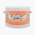 thumbnail image 2 of Unique Bargains 1 Set Fake Grills Hip Hop Teeth Grillz Silver Tone, 2 of 6
