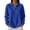 Blue #127, variant on Long Sleeve Shirts for Women V Neck Collared Waffle Knit Loose Fit Cute Tops, XL