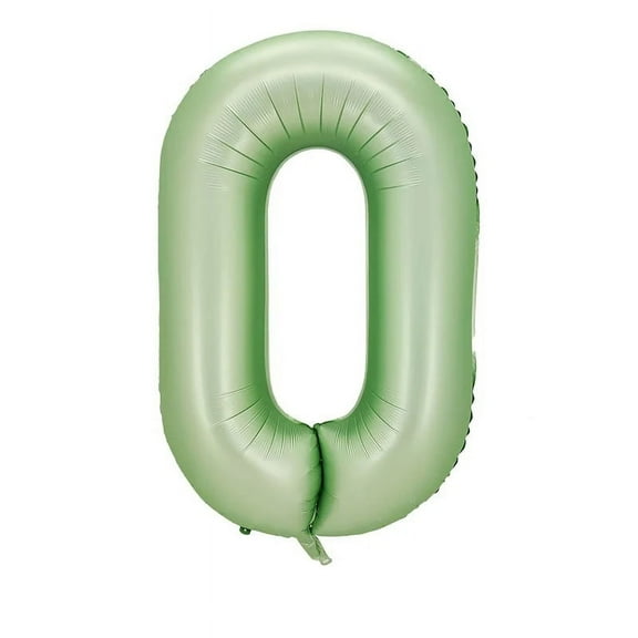 Number Zero Balloon Pastel Sage Green Number 0 Balloon 32" Large Party Birthday Balloon