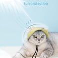 thumbnail image 2 of Minzimin Pet Hat with Ear Holes Sunscreen Cap, Adjustable String Dog Cat Summer Sun Hat,Cat Dog Bucket Hat for Birthday Party Costume Decoration Outdoor Hiking, 2 of 7
