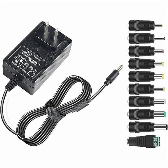 can 19V 2.1A 40W Power Supply Adapter for 19volt 0.5A 0.8A 1A 1.5A 1.8A 2A 2.1A, 500mA 800mA 1000mA 1500mA 1800mA 2000mA Equipment with 10 Tips ac dc Adapter DC Plug 5.5x2.1mm & 2.5mm
