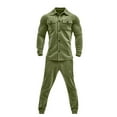 thumbnail image 4 of Stamzod Mens Outfits Fashion Long Sleeve Button Down Shirts and Drawstring Waist Pants Men 2 Piece Lounge Outfits Plus Size Sweatsuits for Men, 4 of 6