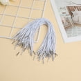 thumbnail image 2 of 50PCS Elastic Barbed Cords Elastic Loop Stretch Round String with Metal Barbs Barbed Fastener for Mask Making Book Binding Crafting (White), 2 of 5