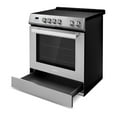 thumbnail image 6 of Cosmo 30 in. Stellar Collection 4.9 cu. ft. Electric Range with 4 Burner Glass Cooktop and Convection Oven in Stainless Steel, 6 of 15