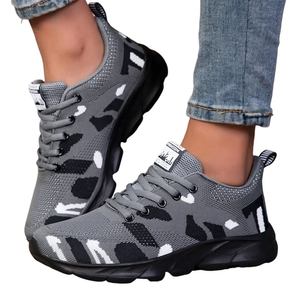 HEWUQI Women's Barefoot Running Shoes Low Drop Hiking Walking Cushion Footwear Tennis Non Slip Workout Gym Athletic Fashion Sneakers Gray Size 6.5