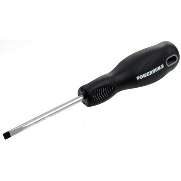 Powerbuilt 3/16 Inch x 3 Inch Slotted Screwdriver with Injection Handle - 646131