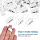 thumbnail image 3 of Juego de 40 ganchos pequeños para colgar cortinas de metal (pintados en blanco), decoración para el hogar, ganchos de almacenamiento de hierro., 3 of 6