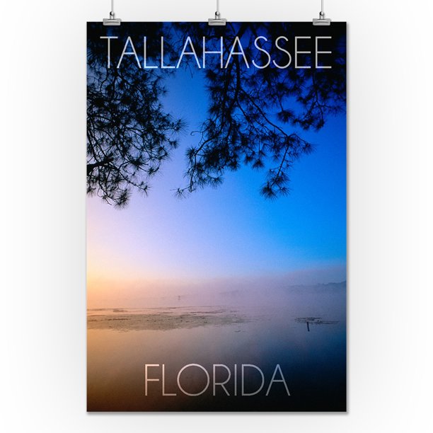 Tallahassee, Florida Lake Lafayette Lantern Press Photography (24x36 Giclee Gallery Print