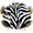 Black, variant on White Zebra Striped Round Tablecloth 45-54 Inch Round Fitted Table Cloth with Elastic Edge, Animals Fur Abstract Art Waterproof Table Cover Protector for Outdoor Picnic Party Dining