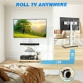 thumbnail image 6 of RTVR Swivel Rolling TV Stand, Height Adjustable Mobile TV Cart for 40-75 Inch Flat/Curved TVs, Height Adjustable Corner Floor TV Stand for Bedroom, Living Room, Home Office, White, 6 of 9
