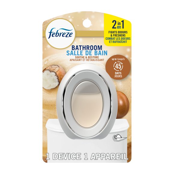 Febreze Assainisseur d'Air pour la Salle de Bain, Combat les Odeurs, Parfum Apaisant et Rétablissant 1 Unité