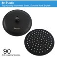 thumbnail image 3 of High Pressure Shower Head, 8 Inch Rain Showerhead, Ultra-Thin Design- Pressure Boosting, Awesome Shower Experience, High Flow Stainless Steel Rainfall Shower Head (Matte Black), 3 of 5