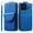 Blue, variant on TECH CIRCLE For iPhone XS/iPhone X Wallet Case with Card Holder,PU Leather Flip Kickstand Magnetic Clasp Durable Shockproof Protective Phone Case for Apple iPhone XS/iPhone X 5.8",Black