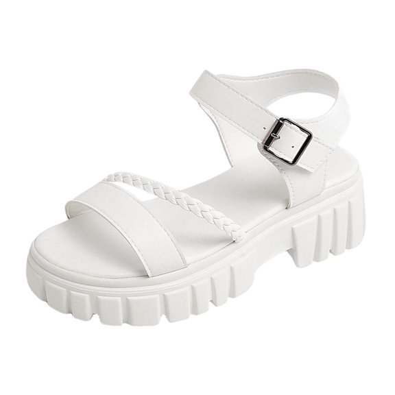 Qingpeng Womens Casual Summer Platform Sandals Textured Lug Outsole Adjustable Buckle Shoes for Comfortable Resort Wear
