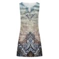 thumbnail image 5 of Edvintorg Dress for Women Women Fashion Printed Casual Round-Neck Sleeveless Long Dress, 5 of 5