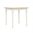 thumbnail image 5 of Carlene 5-piece Square Dining Table Natural Brown and White, 5 of 11