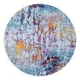 thumbnail image 3 of Unique Loom Starlight Collection Area Rug - Sirius (7' Round Blue and Multi/Gray), 3 of 7