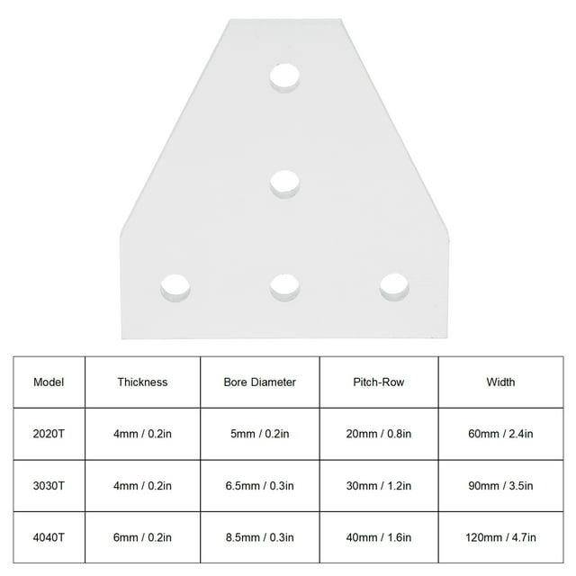Joints Bracket, T Shape Joining Plate Convenient Durable for 3D Printer for CNC Router 2020T