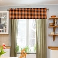 thumbnail image 5 of Halloween Buffalo Plaid Orange Curtain Valance for Kitchen Windows/Bathroom/Living Room/Bedroom Blackout, Rod Pocket Valance Small Window Treatment, 54" W x 18" L Home Decor, 5 of 6