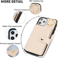 thumbnail image 3 of Allytechgroup iPhone 11 Pro Max Wallet Case, Ring Holder Stand Cards Slots Shockproof Retro Flip Back Cover Phone Case for Apple iPhone 11 Pro Max, White, 3 of 6