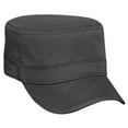 thumbnail image 1 of OTTO CAP Military Hat. Garment Washed Superior Cotton Twill Binding Trim Visor. 100% Cotton - Unstructured Soft Crown, Charcoal Gray, 1 of 3