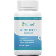 Safrel Mucus Relief Medicine Guaifenesin 400 mg - 200 Mini Tablets | Fast Acting Expectorant, Thins and Loosens Mucus, Relieves Chest Congestion, Cough, Cold and Flu
