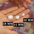thumbnail image 4 of Humble Chic Extra Large Pearl Earrings for Women - Oversized Faux Pearl Studs, Huge 18mm, 4 of 8
