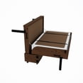 thumbnail image 6 of RoomAndLoft London Queen Solid Wood Mobile Murphy Cabinet Bed in Brown, 6 of 13