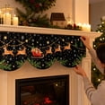thumbnail image 6 of 2 Pack Christmas Window Scarf Valance, Black and White Living Room Decor with Snowman and Reindeer Prints, Fireplace Decorations for Living Room Mantle, Curtain for Door Window,, 6 of 8