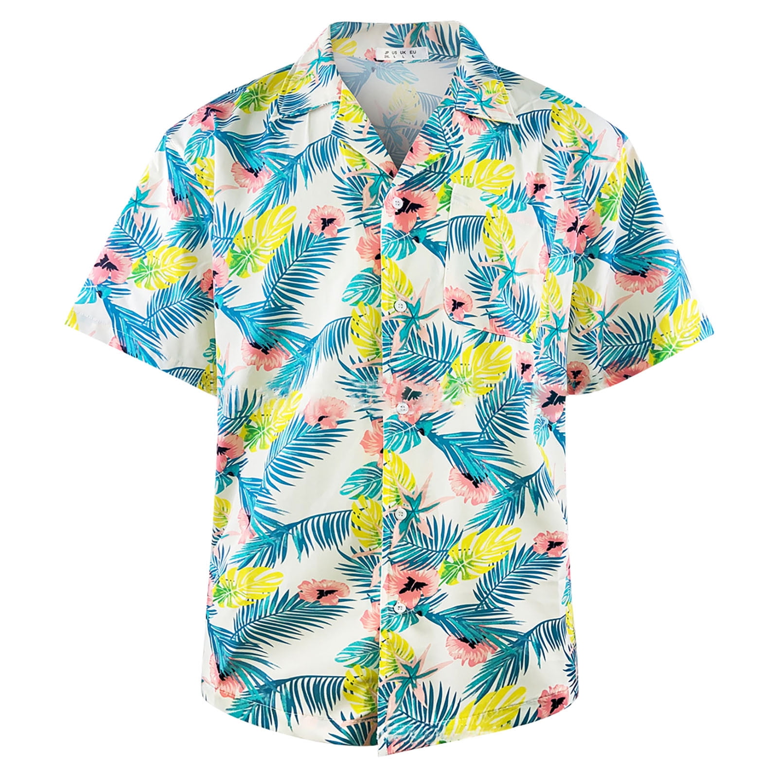 Shirts For Men Hawaiian Shirts For Men Short Sleeve Regular Fit Mens ...