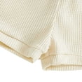 thumbnail image 7 of UngA Newborn Baby Boy Summer Clothes Auntie's Little Bestie Short Sleeve Romper Shorts Set Infant Waffle Knit Outfit (Light Yellow,6-12 Months), 7 of 7