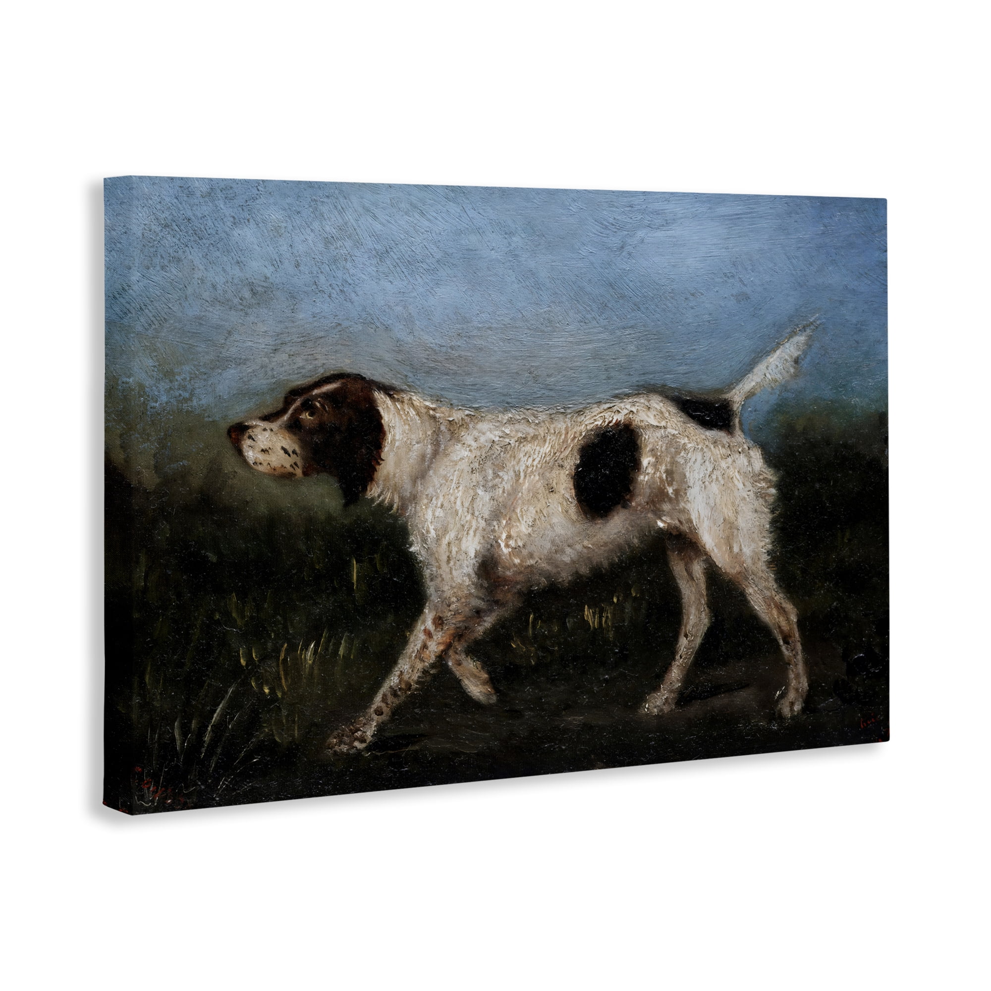 Stupell Industries Alert Hunting Dog in Field Canvas Wall Art, design by Arlington Prints