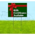 thumbnail image 1 of Gift Certificates Available (18" x 24") Yard Sign, Includes Metal Step Stake, 1 of 6
