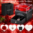 thumbnail image 2 of Set de collares HEGUD con I Love You de rosas auténticas preservadas, 2 of 7