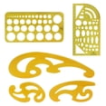 thumbnail image 1 of BRIGHTFUFU 1 Unidades Plantilla de dibujo de círculo Regla de borrador de plástico Regla de medición geométrica Artículos de papelería para la oficina escolar (Amarillo), 1 of 7
