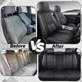 thumbnail image 5 of Car Seat Cover for SUBARU FORESTER 2011, Black Car Seat Covers, PU Leather 5 Piece Full Set With Lumbar Support Protect and Upgrade Seats, Protect Car Seats, 5 of 9